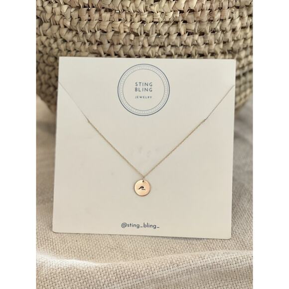 Sting Bling Wave Lover Necklace - Sterling Silver - Picture 3 of 3